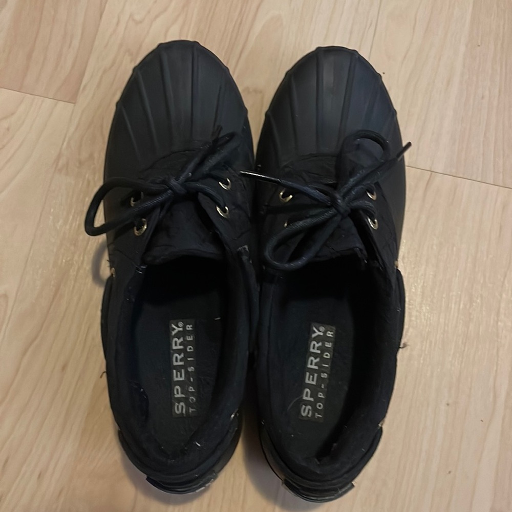 Sperry Top-Sider Waterproof Rubber Duckling Black Shoe